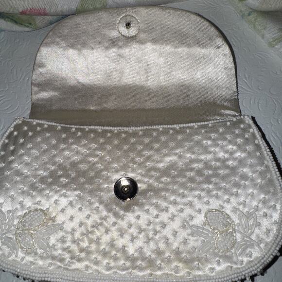 Vintage IIYAMA Handmade Beaded Small Evening Clutch Bag Tokyo Japan Pockets - Picture 3 of 6